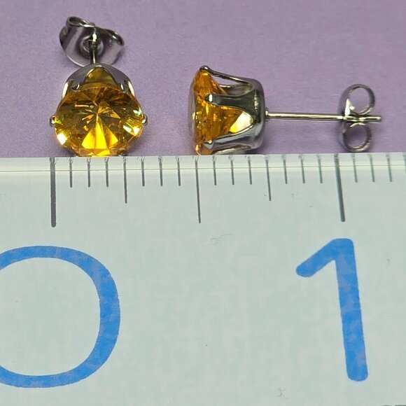 2/$15 November Simulated Citrine‎ Earrings (NWOT) - Picture 3 of 3